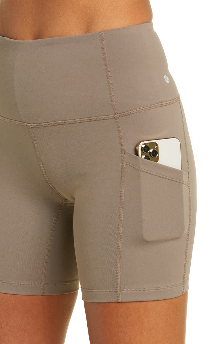 Zella Live In High Waist Pocket Bike Shorts, Alternate, color,