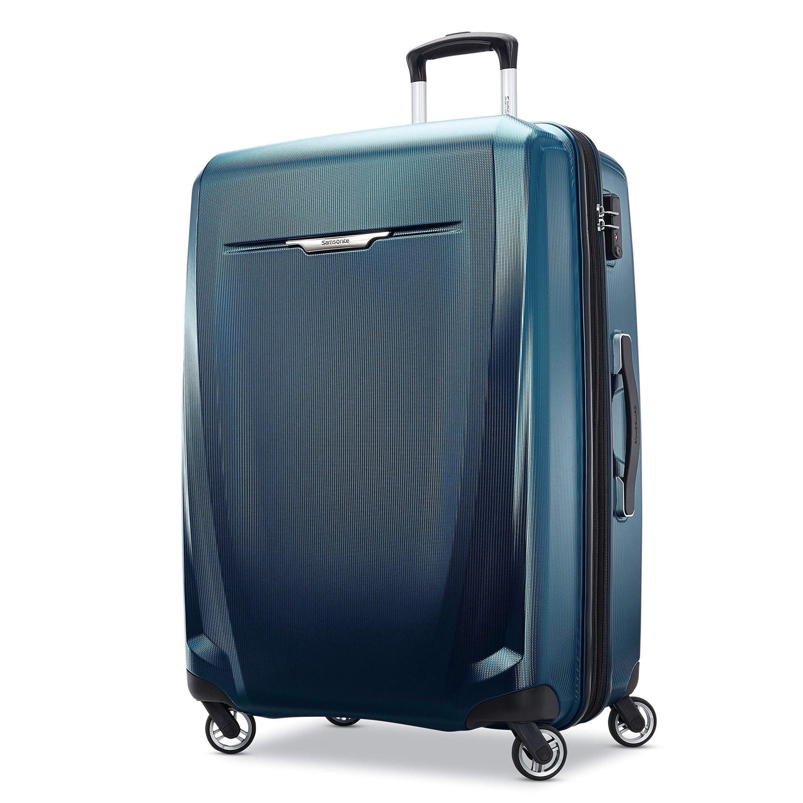 Samsonite Winfield 3 DLX Checked-Large Spinner, Main, color, Navy