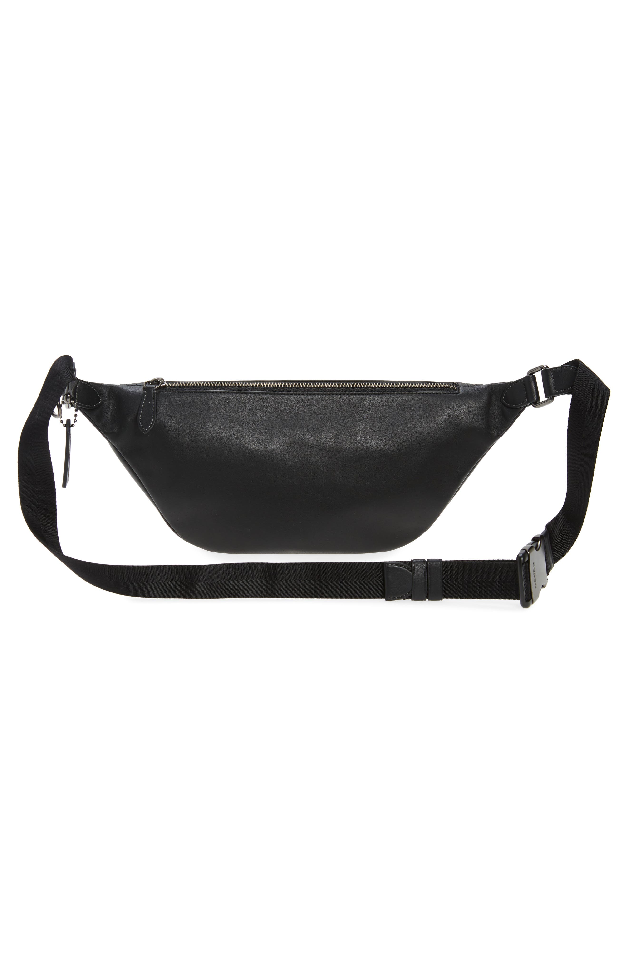 COACH League Leather Belt Bag, Alternate, color, 