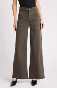 FRAME Modern Patch Pocket Wide Leg Pants