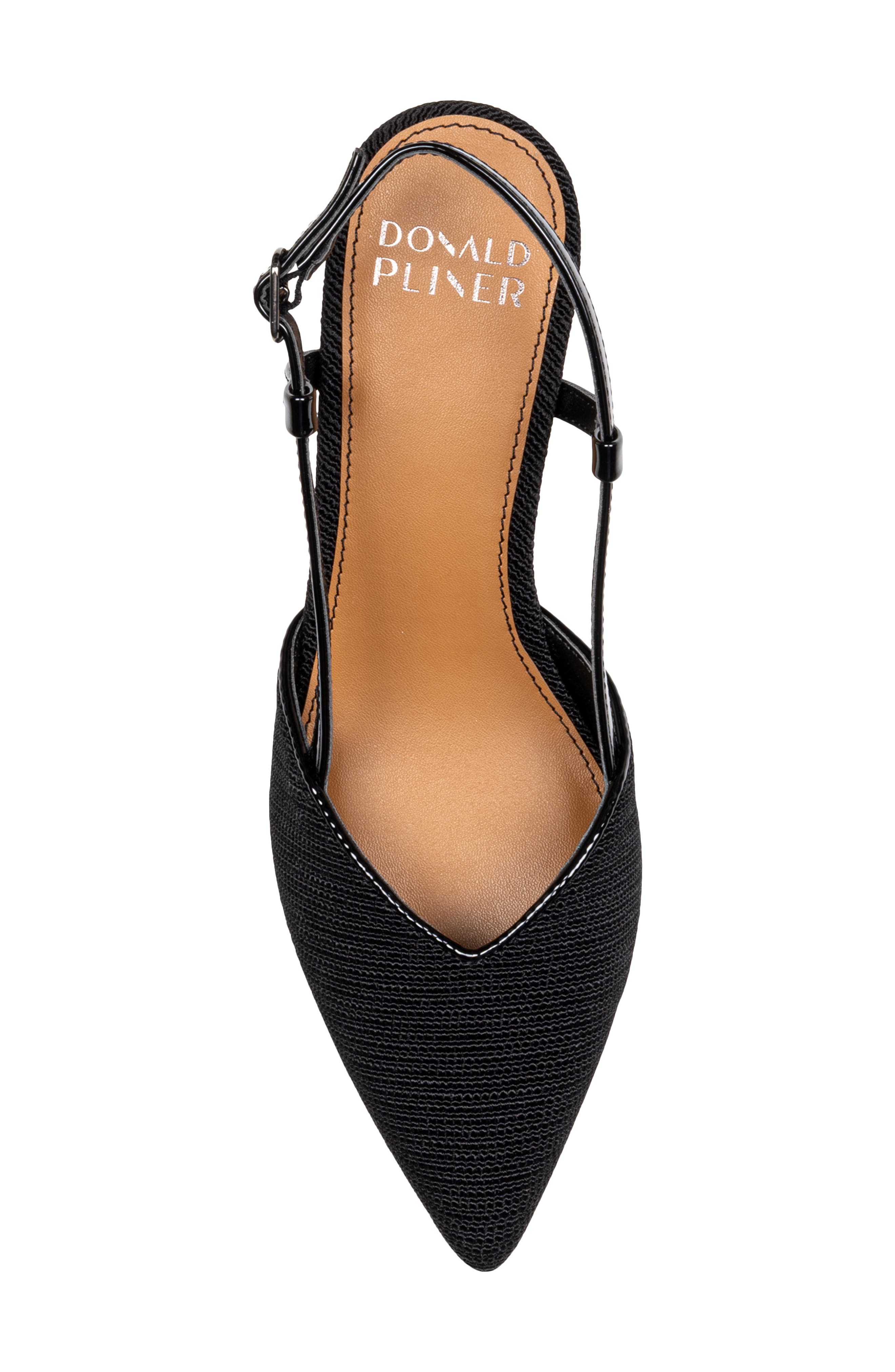 Celline Pointed Toe Slingback Pump, Alternate, color, BLACK