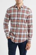 johnnie-O Knick Plaid Stretch Cotton-Blend Flannel Button-Up Shirt