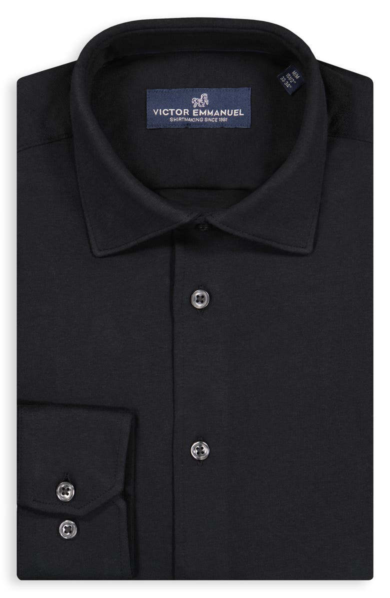 Victor Emmanuel Modern Fit Solid Comfort Stretch Knit Dress Shirt, Alternate, color, 