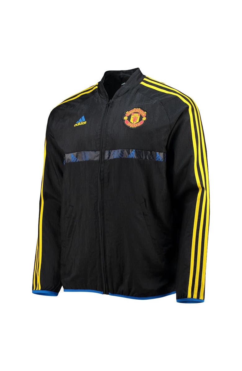 adidas Men's adidas Black Manchester United Icons Woven Full-Zip Jacket, Alternate, color, 