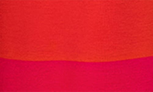 Isaac Mizrahi New York High Waist Wide Leg Pants In Magenta/orange Cabana Stripe