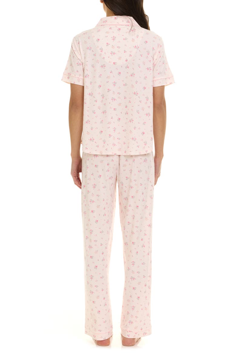 Gabriella Piped Jersey Pajamas, Alternate, color, LIGHT PINK