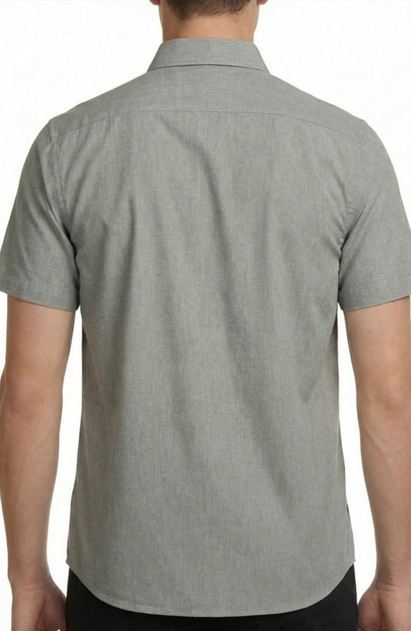 Short Sleeve Stretch Button-Up Shirt - image 2