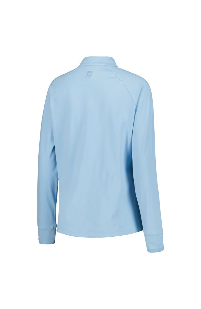 FOOTJOY Women's FootJoy Blue THE PLAYERS Quarter-Zip Raglan Sweatshirt, Alternate, color, 