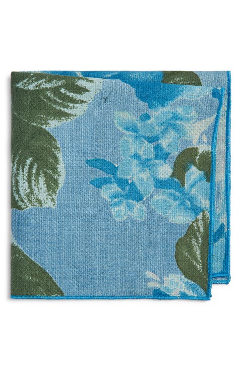 Floral Linen Pocket Square