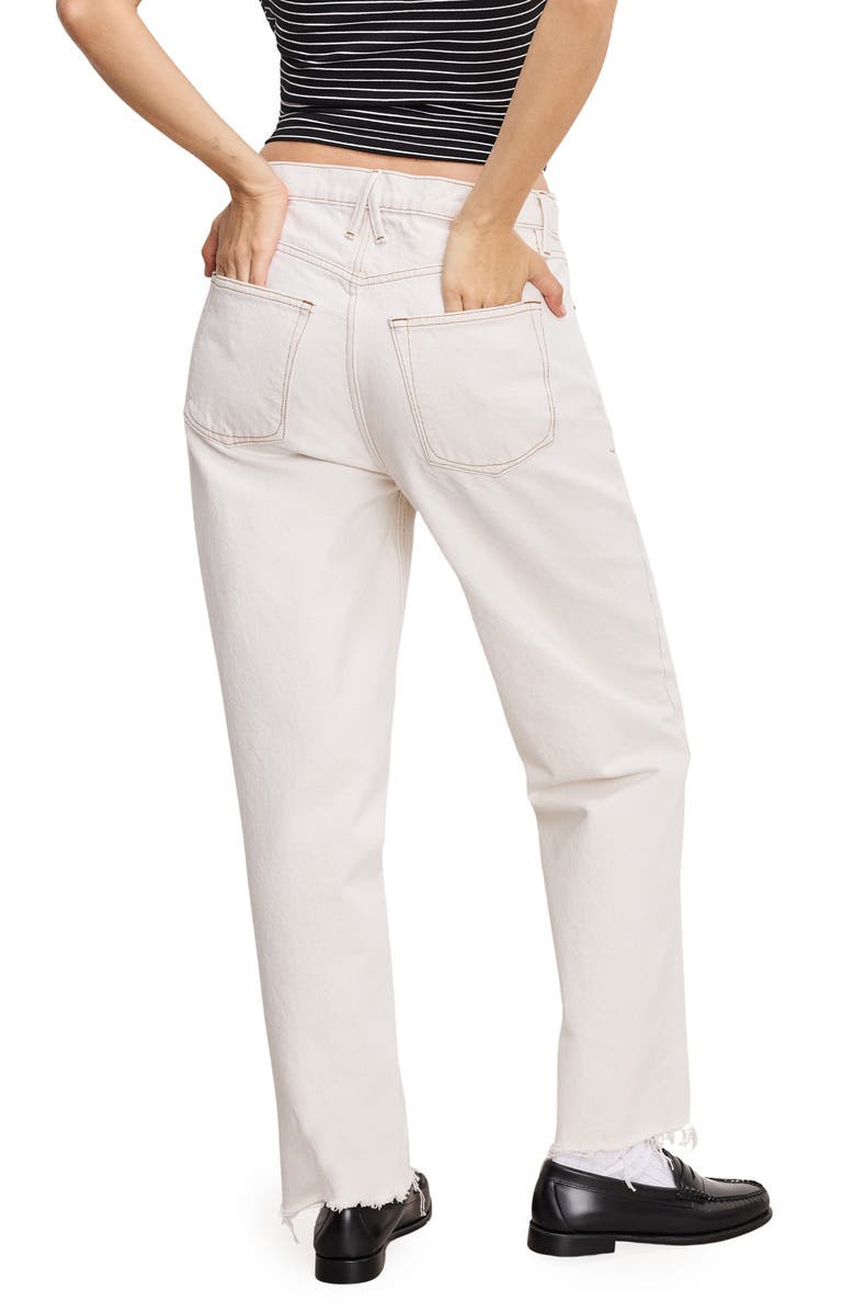 Good American Good Standard Straight Leg Jeans, Alternate, color, Pearl001