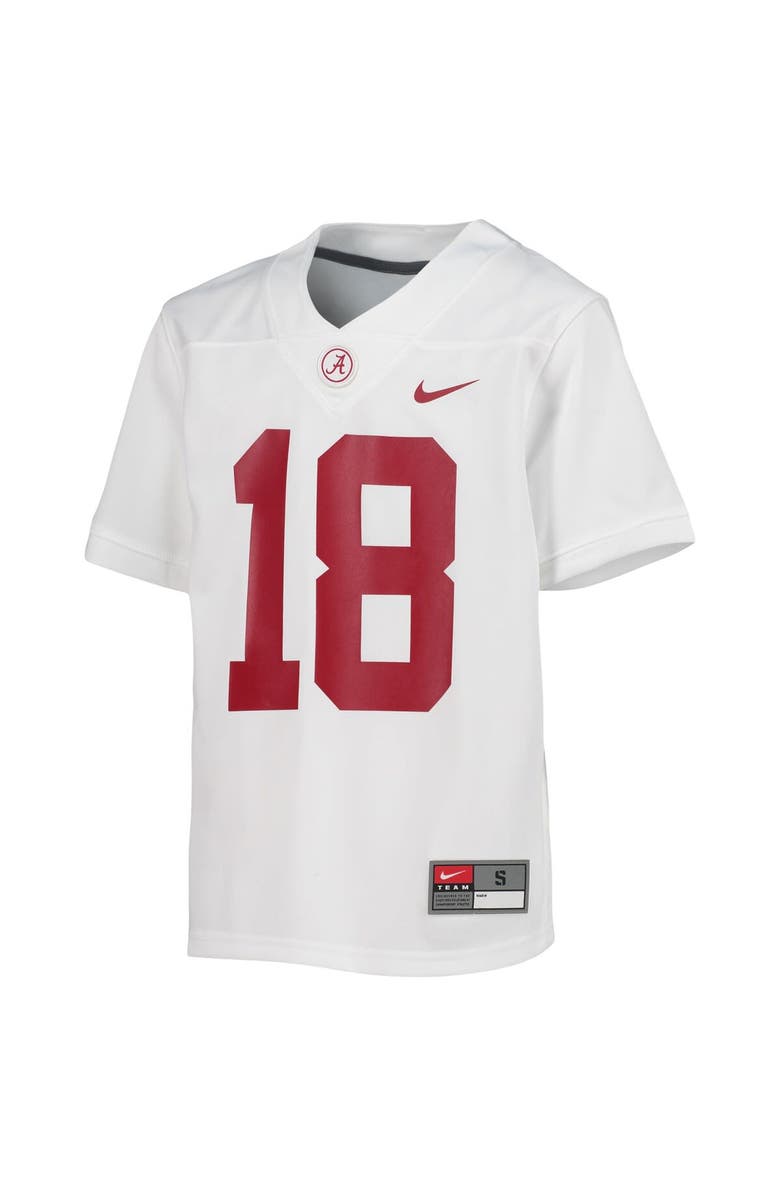 Nike Youth Nike #18 White Alabama Crimson Tide Untouchable Football Team Jersey, Alternate, color, 