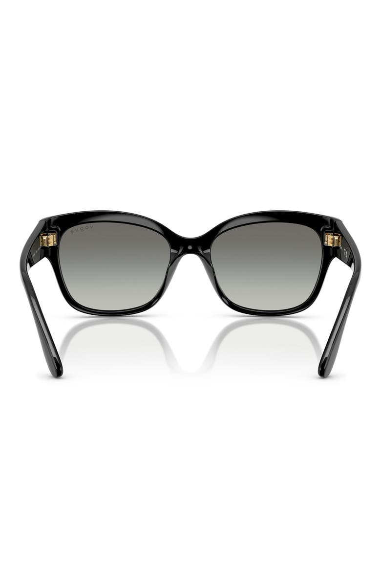 55mm Polarized Gradient Butterfly Sunglasses, Alternate, color, BLACK