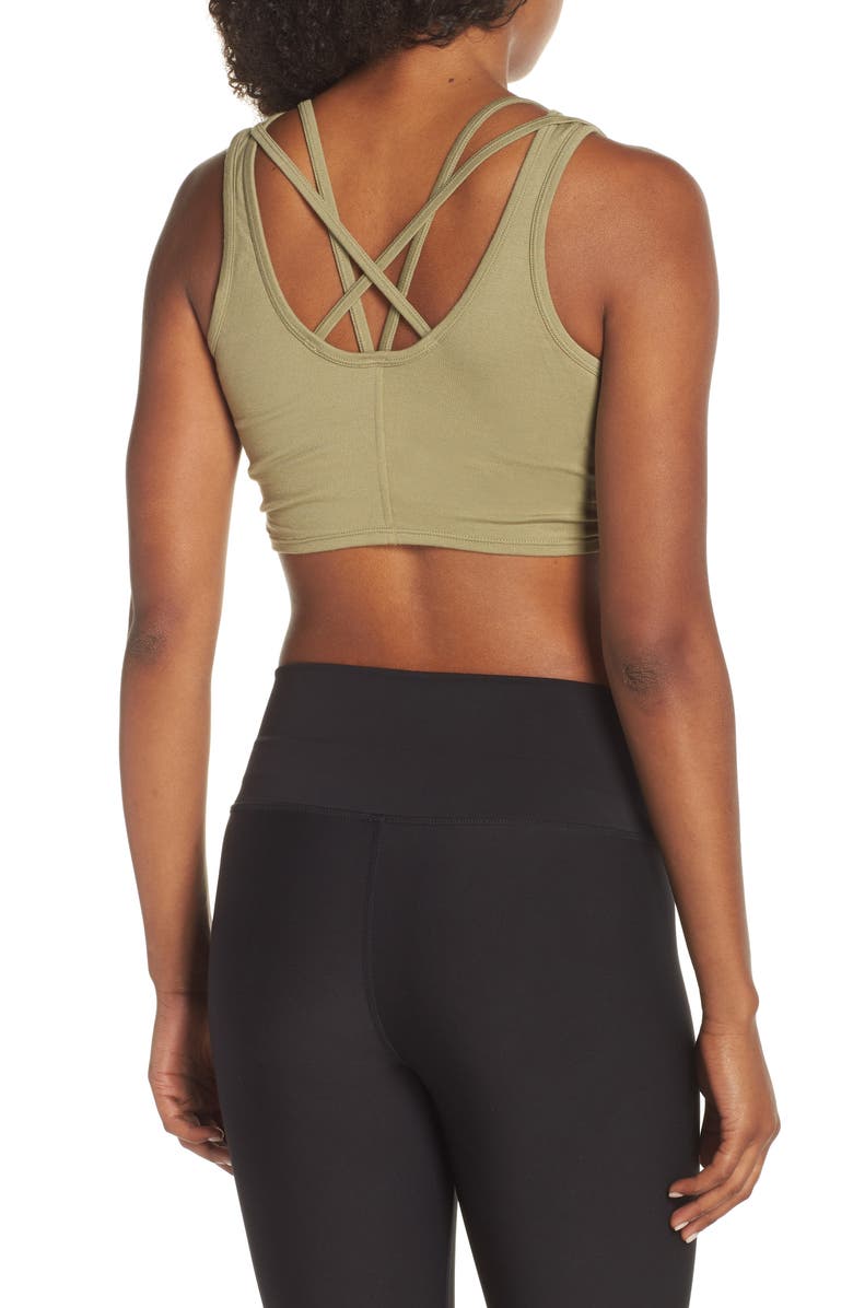 Alo Delicate Twisted Sports Bra Tank, Alternate, color,