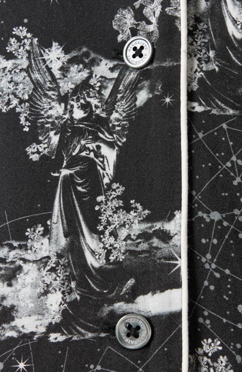 Allsaints Maude Contrast Piping Pajamas In Black