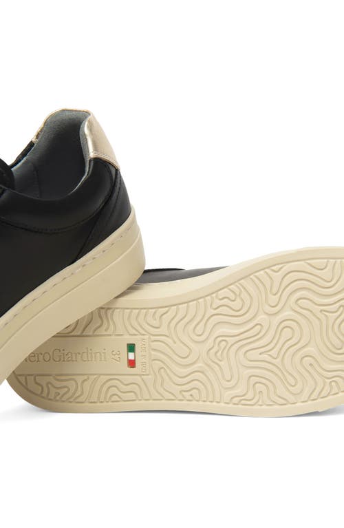 Nerogiardini Glitter Side Zip Platform Sneaker In Black