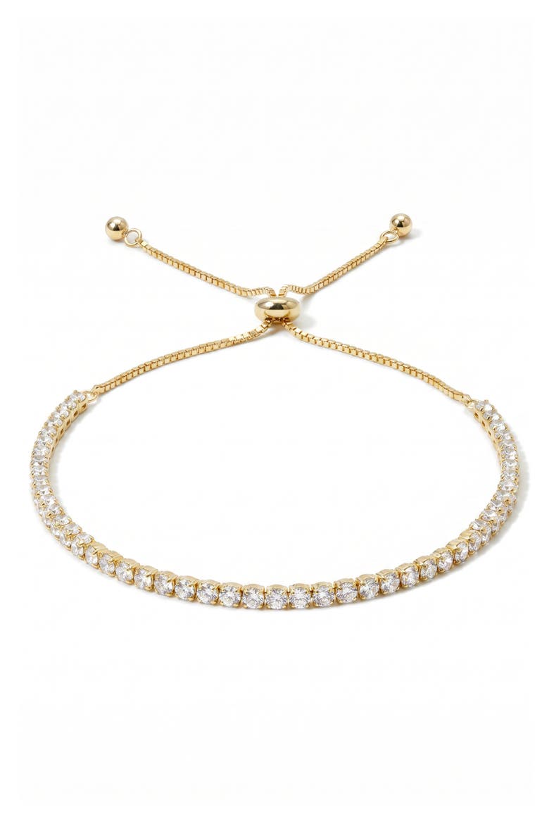 Cubic Zirconia Slider Bracelet, Main, color, GOLD