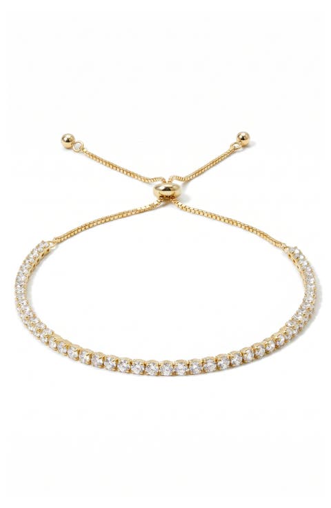 Cubic Zirconia Slider Bracelet
