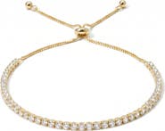Argento Vivo Sterling Silver Cubic Zirconia Slider Bracelet