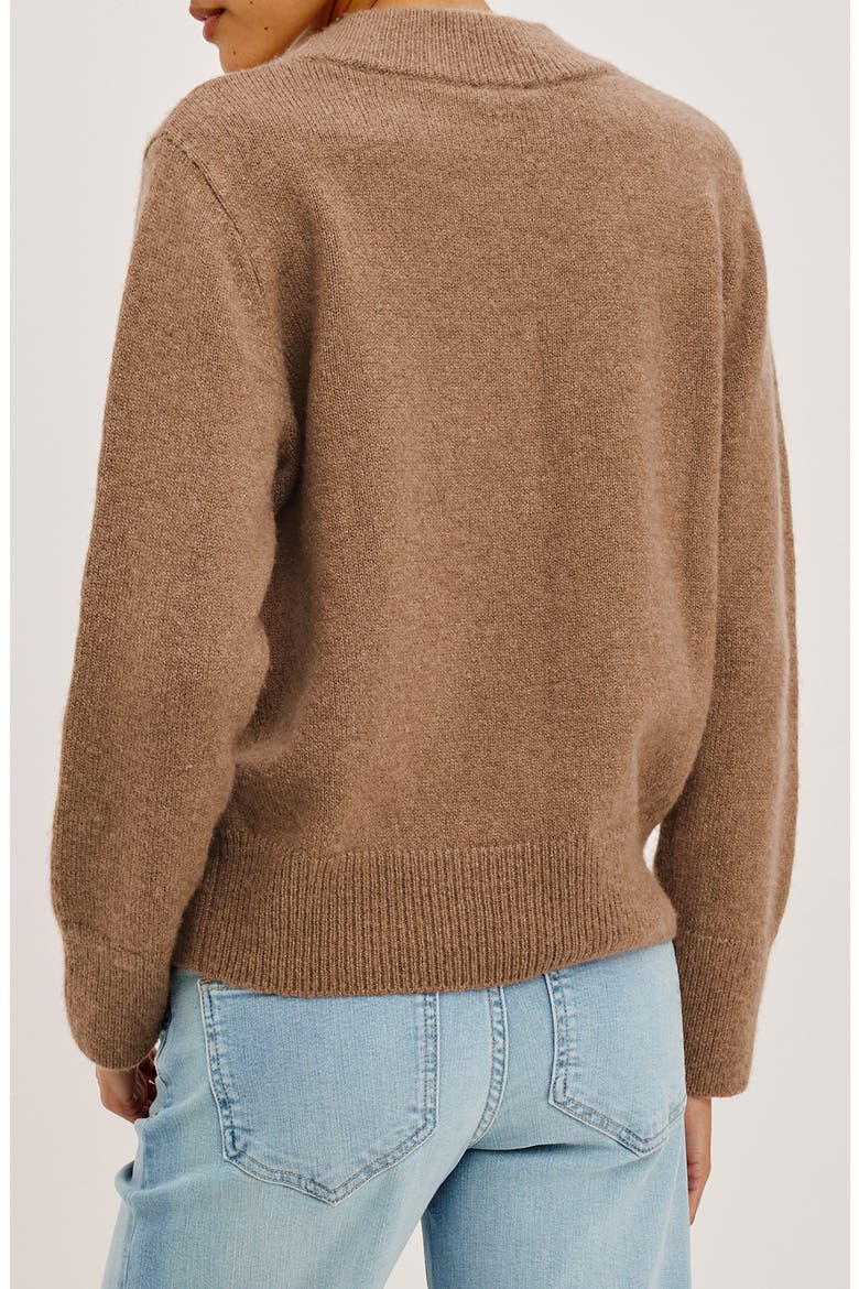 Lidya V-Neck Sweater, Alternate, color, HEATHER CAMEL