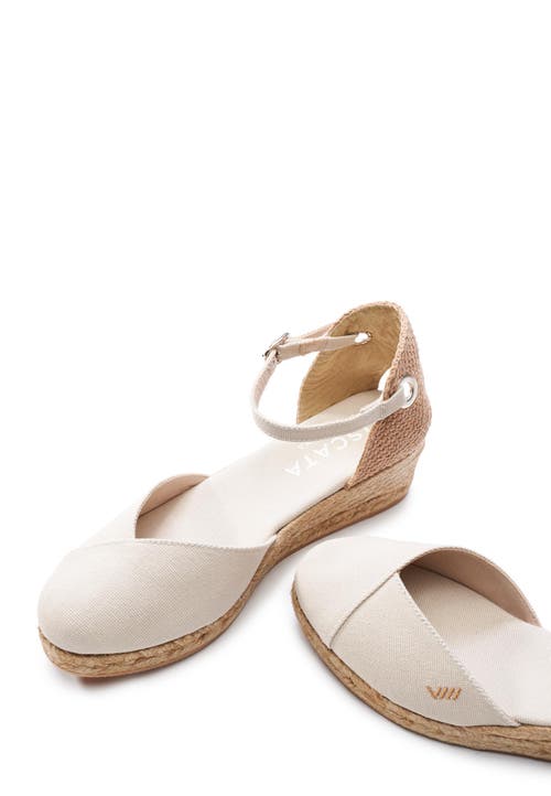 Viscata Pubol Canvas Espadrille Wedges In Beige