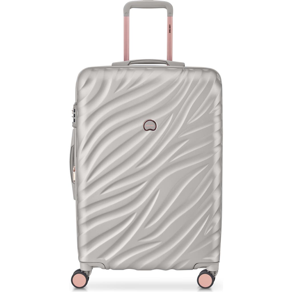 Delsey Paris Alexis Hardside  25-Inch Medium Checked Expandable Spinner Luggage in Platinum/rose Gold  product