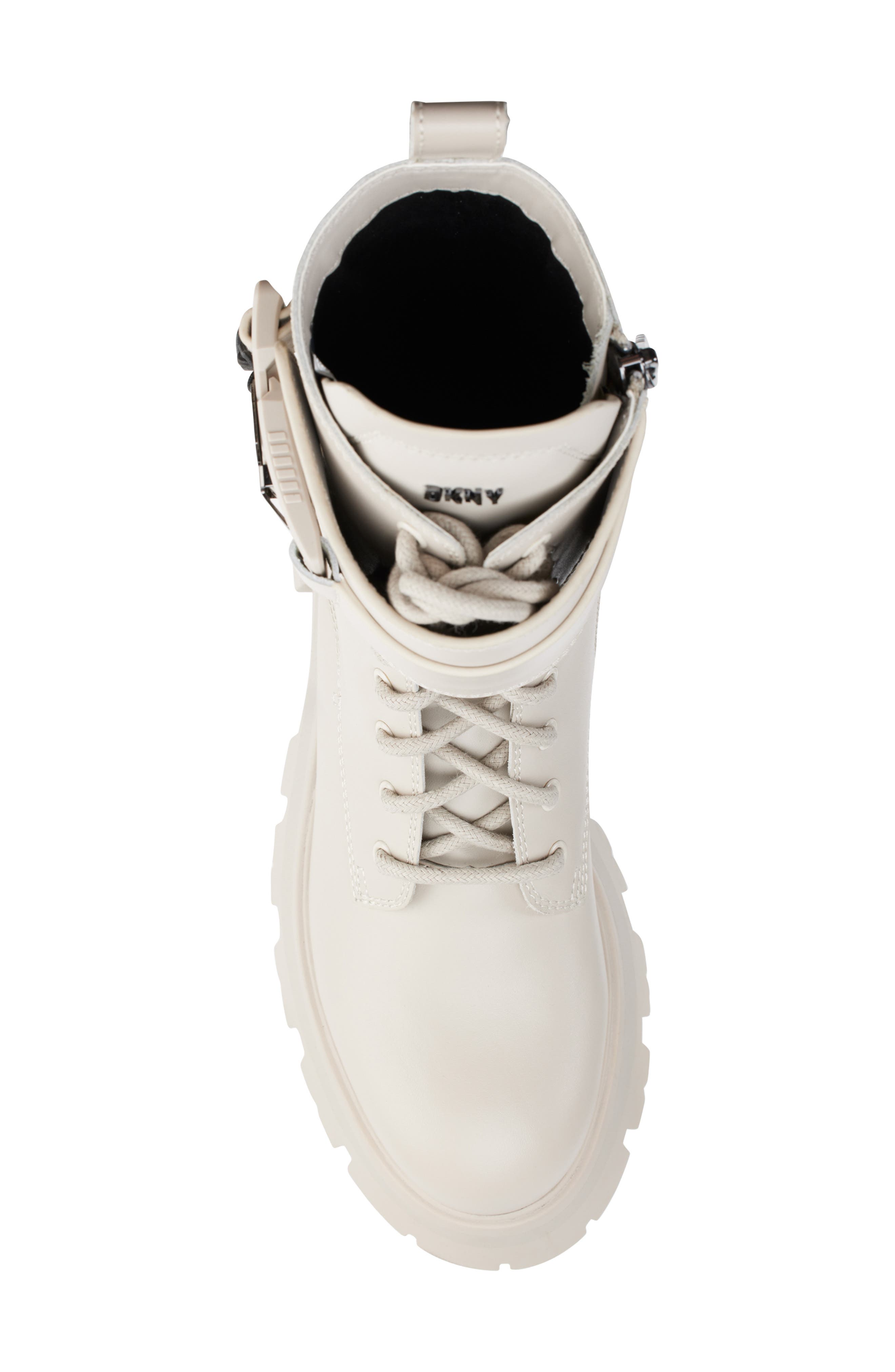 DKNY Lug Sole Combat Boot, Alternate, color, Deep Vanilla