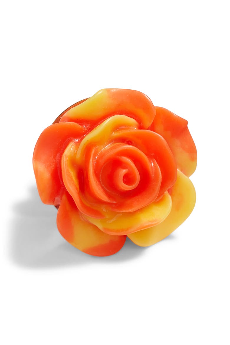 Floral Tie Dye Lapel Pin, Main, color, ORANGE