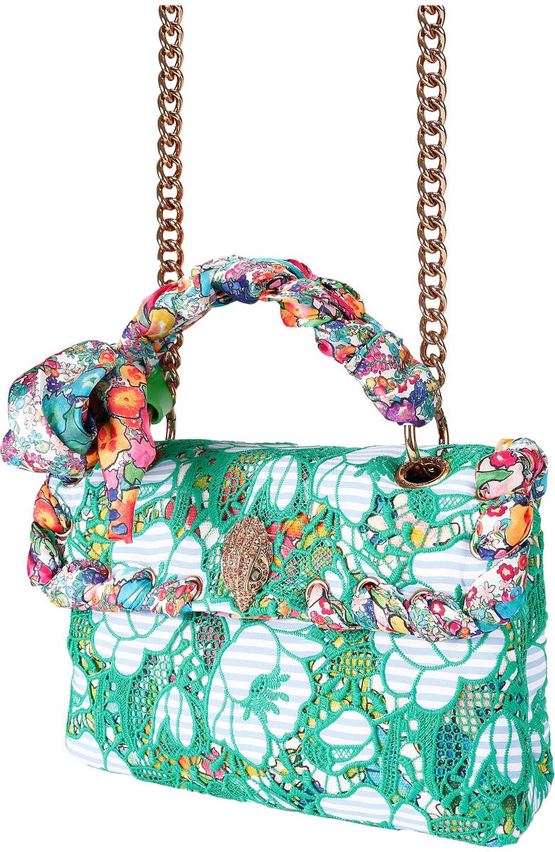 Kurt Geiger London Kensington Floral Convertible Shoulder Bag, Alternate, color, Green Comb
