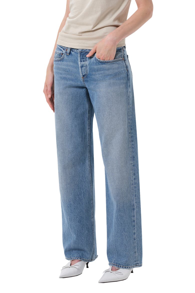 Low Rise Relaxed Straight Leg Jeans, Main, color, VAULT WORN INDIGO