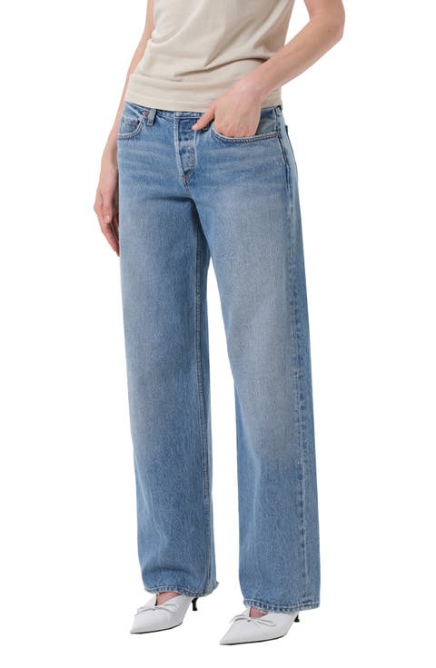AGOLDE グレー デニムレディース ジーンズ 27 Harper Straight Jean (Stretch) in Hush – AGOLDE