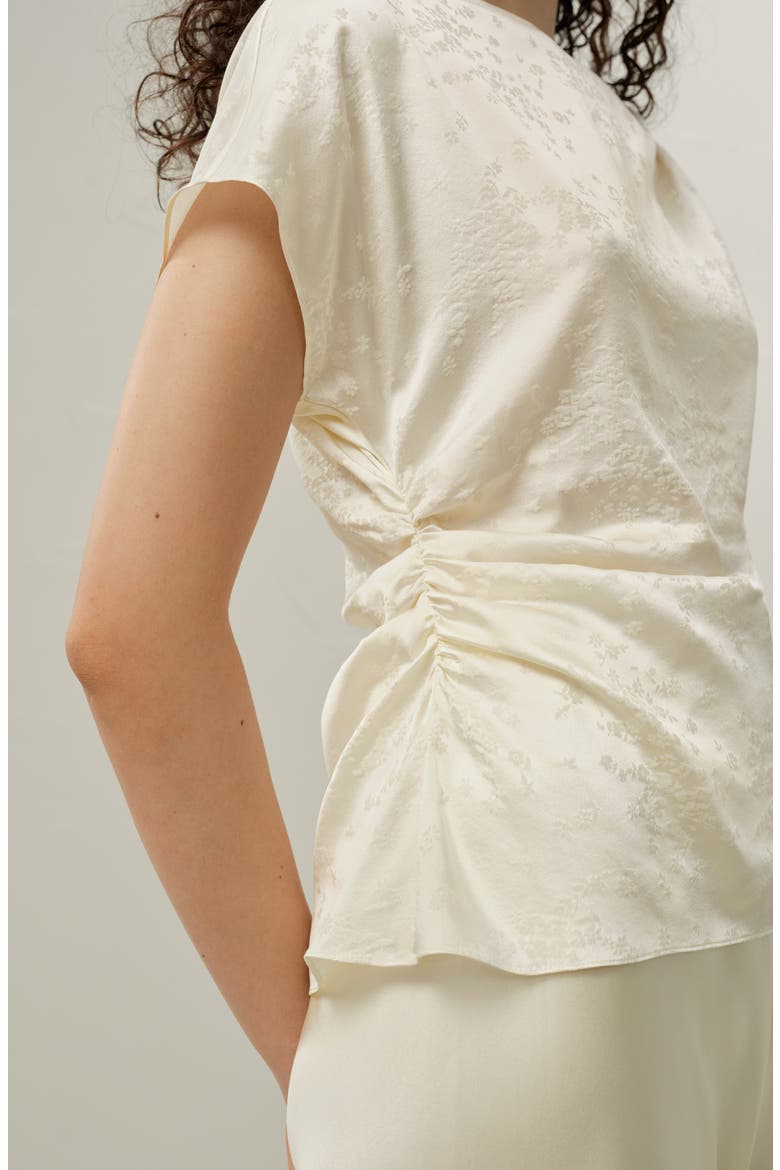 Women's Ying Jacquard Silk Top, Alternate, color, Lily White