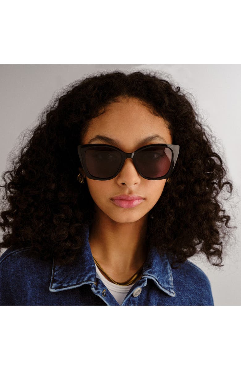 Le Specs Incantation 52mm Square Sunglasses, Alternate, color, Black/ Smoke Mono