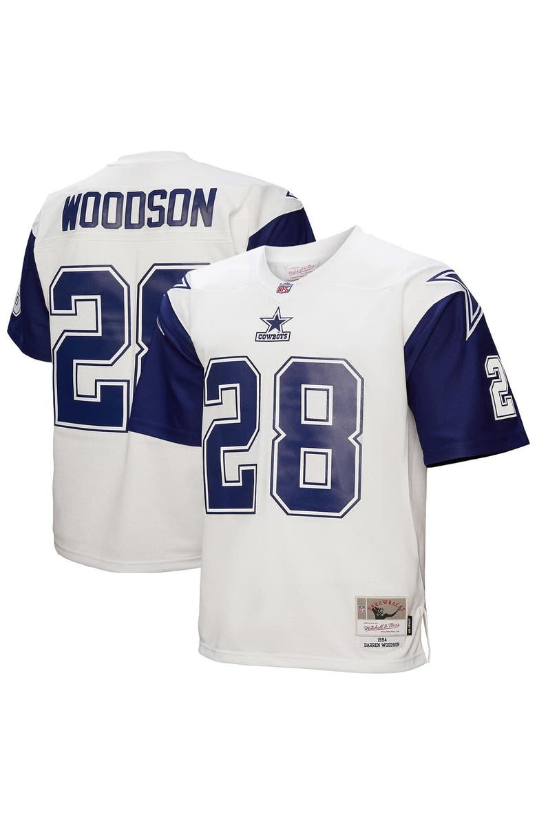 Mitchell & Ness Men's Mitchell & Ness Darren Woodson White Dallas Cowboys 1994 Alternate Legacy Replica Jersey, Main, color, 