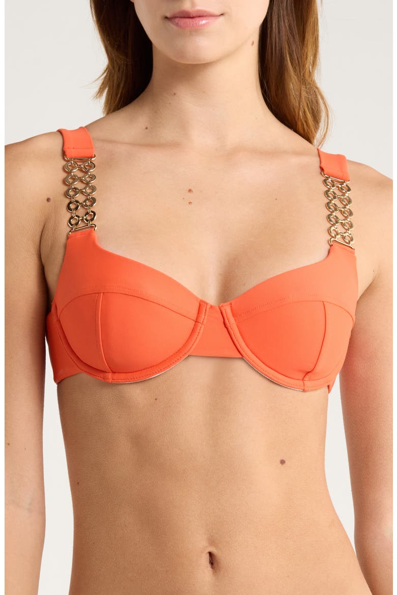 Iryna Underwire Bikini Top, Main, color, VIVID ORANGE