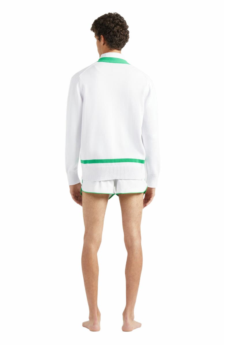 Vilebrequin Men's Bicolor Jacquard Turtle Cotton Cardigan, Alternate, color, 