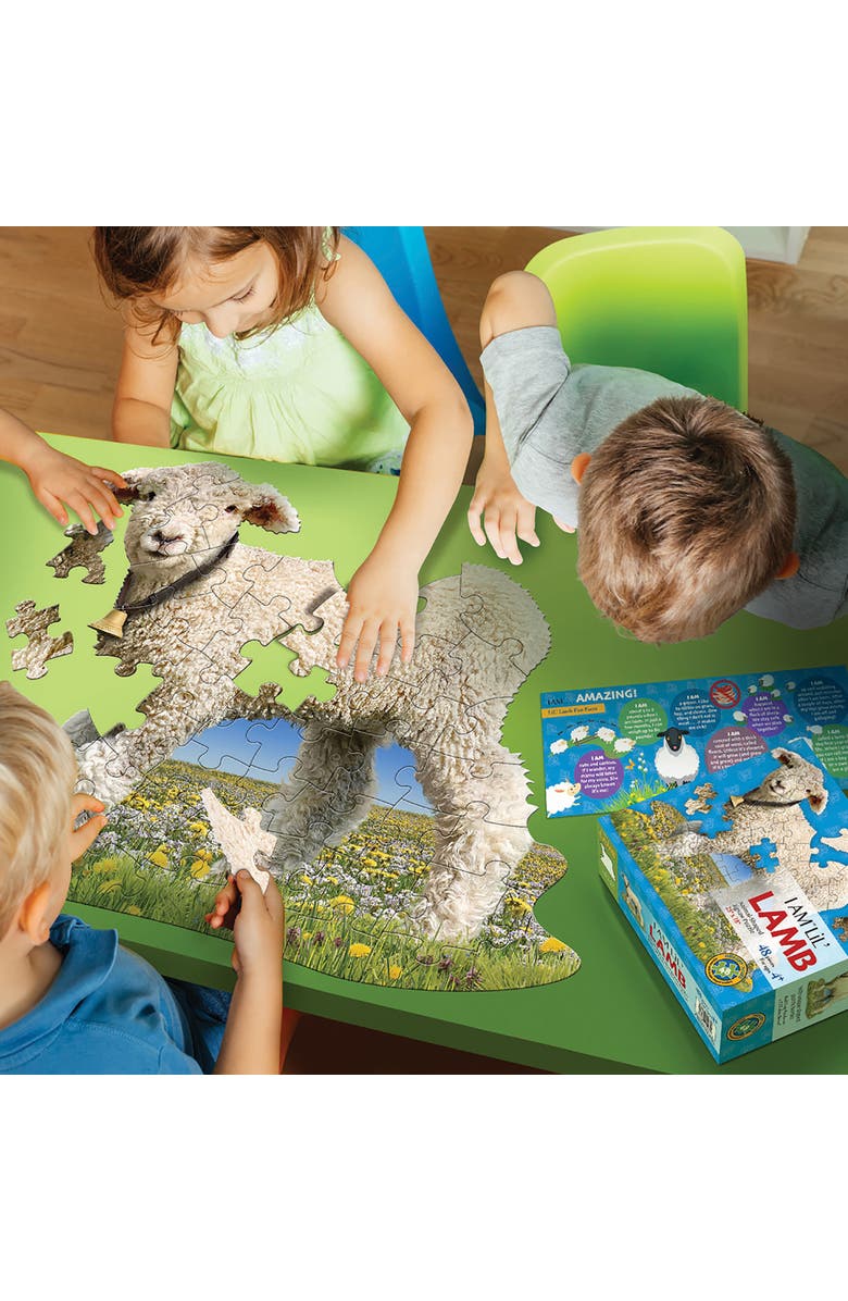 Madd Capp I Am Lil Lamb 48 Piece Animal Shaped Puzzle, Alternate, color, Multicolored