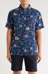 Kahala In4mation Short Sleeve Button-Down Shirt