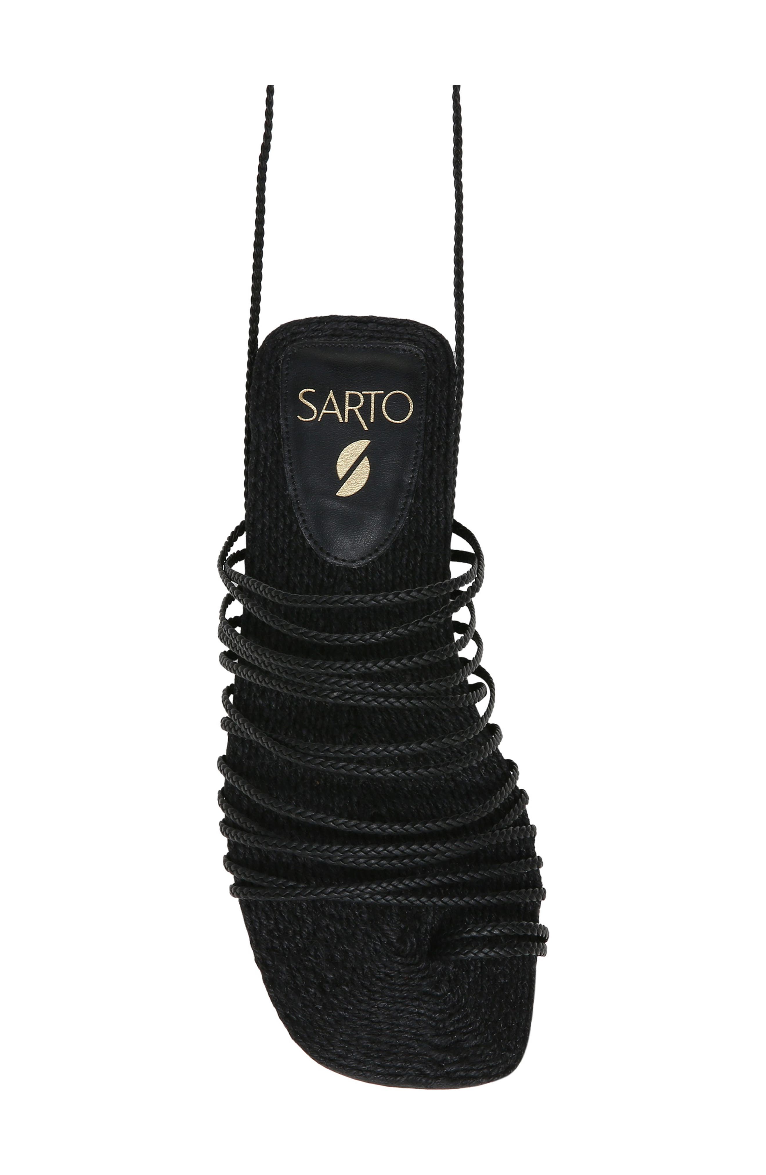 SARTO by Franco Sarto Iona Strappy Lace-Up Sandal, Alternate, color, 