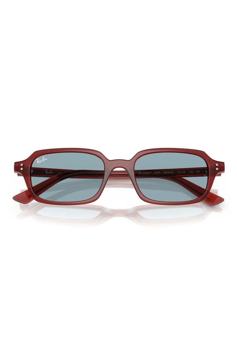 Pillow 51mm Rectangular Sunglasses, Alternate, color, BLUE