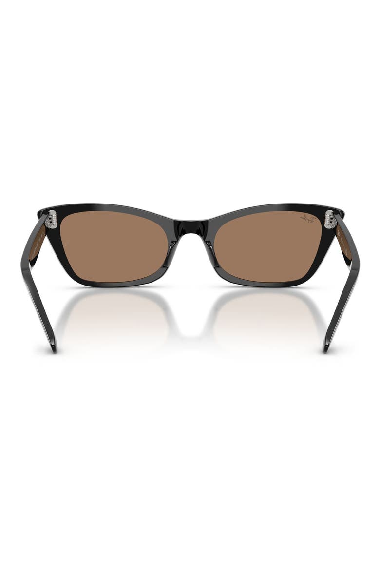 Lady Burbank 52mm Cat Eye Sunglasses, Alternate, color, BLACK / BROWN