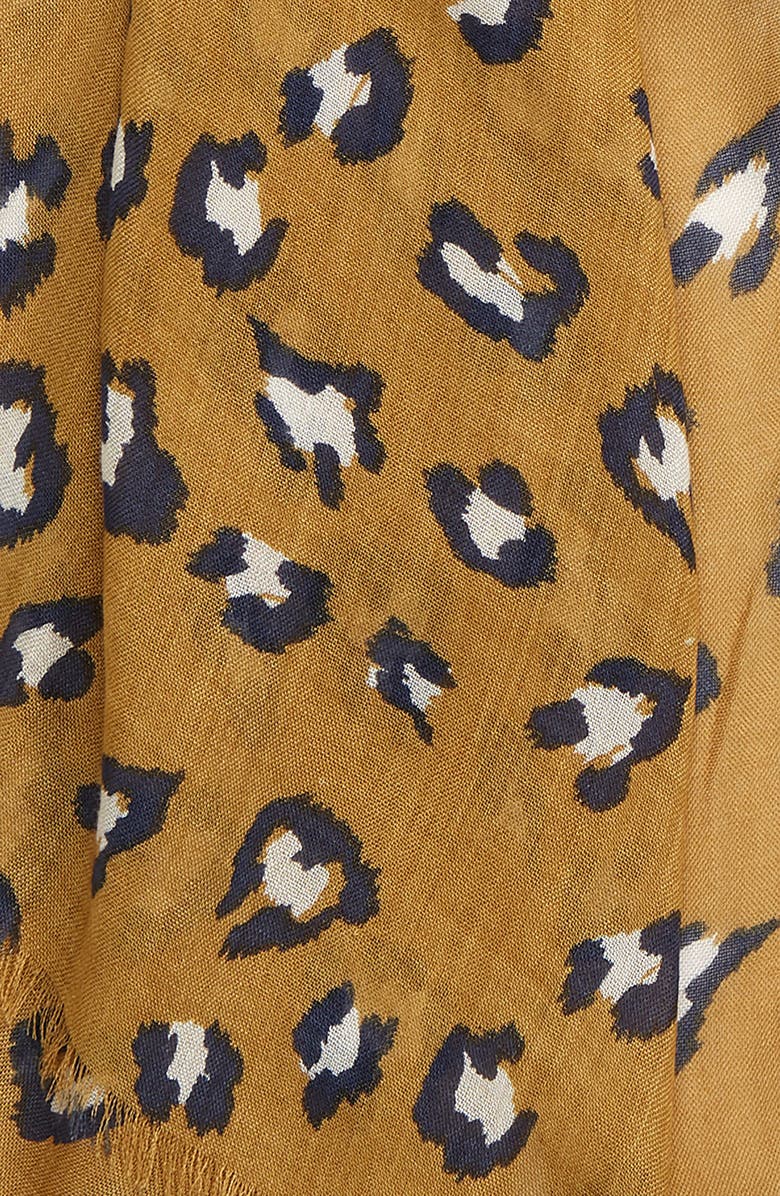 Sole Society Leopard Print Scarf, Alternate, color, 