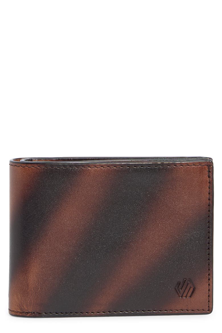 Hand Painted Bifold Wallet, Main, color, BROWN