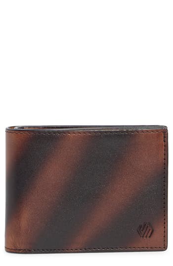 Johnston & Murphy Hand Painted Bifold Wallet In Brown