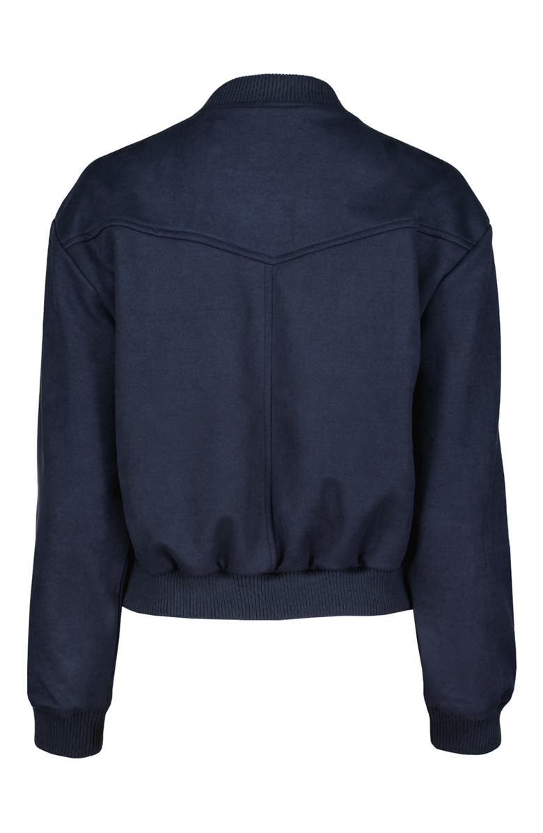 Bishop + Young Chelsea Faux Suede Bomber, Alternate, color, Indigo