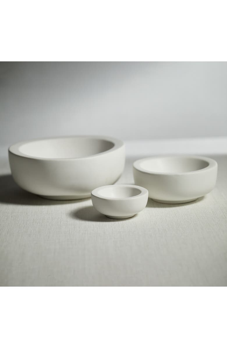 Zodax Modica Set of 4 Organic Shape Bowls, Alternate, color, White