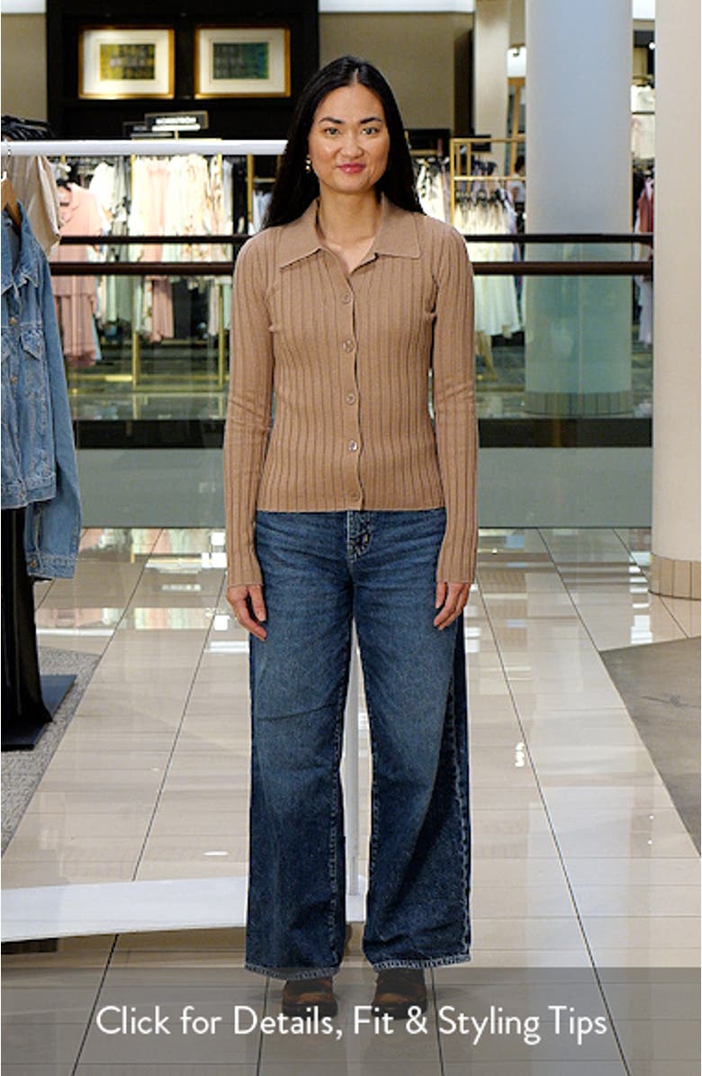 Collared Rib Cardigan, sales video thumbnail