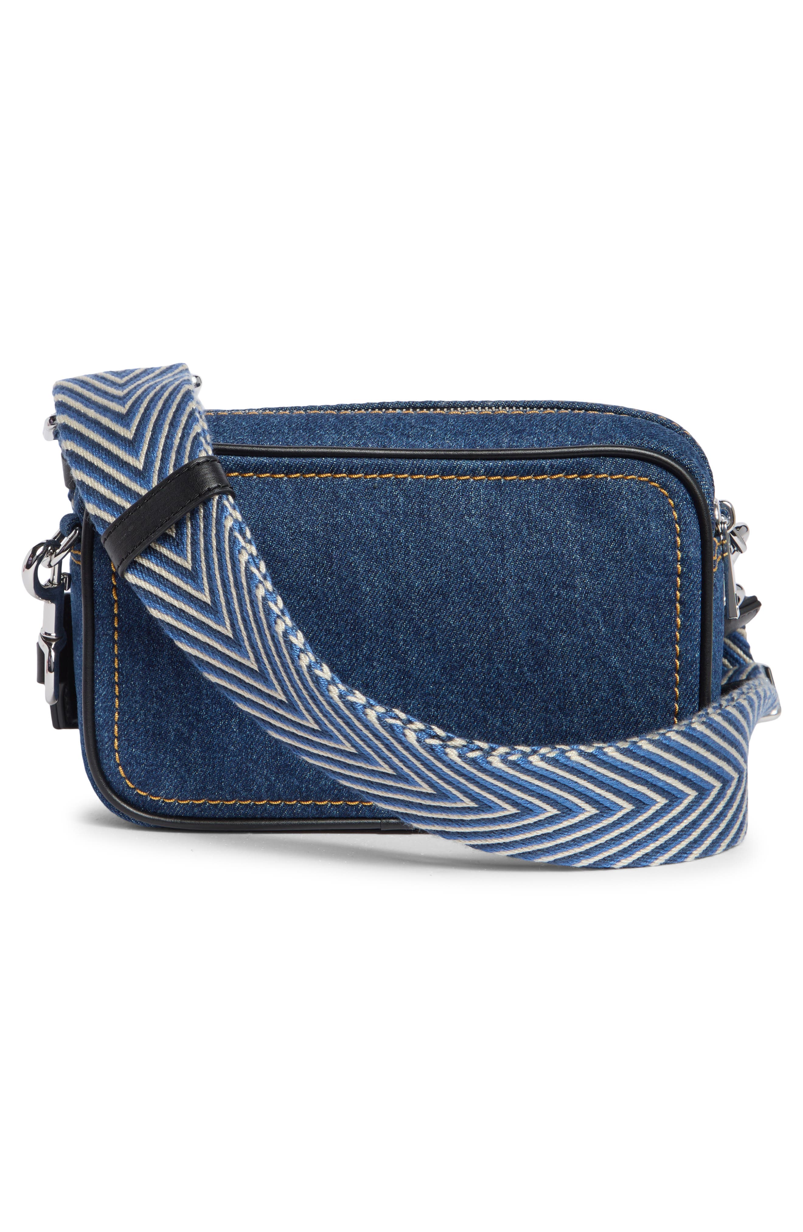 Marc Jacobs Denim Bold Flash Camera Crossbody Bag, Alternate, color, 