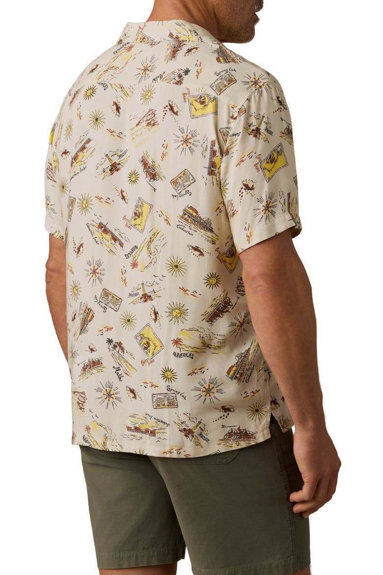 Knoa Tropical Print Camp Shirt, Alternate, color, WAVE BREAKS SCENIC
