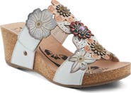 L'Artiste by Spring Step Prettypetals Platform Wedge Slide Sandal