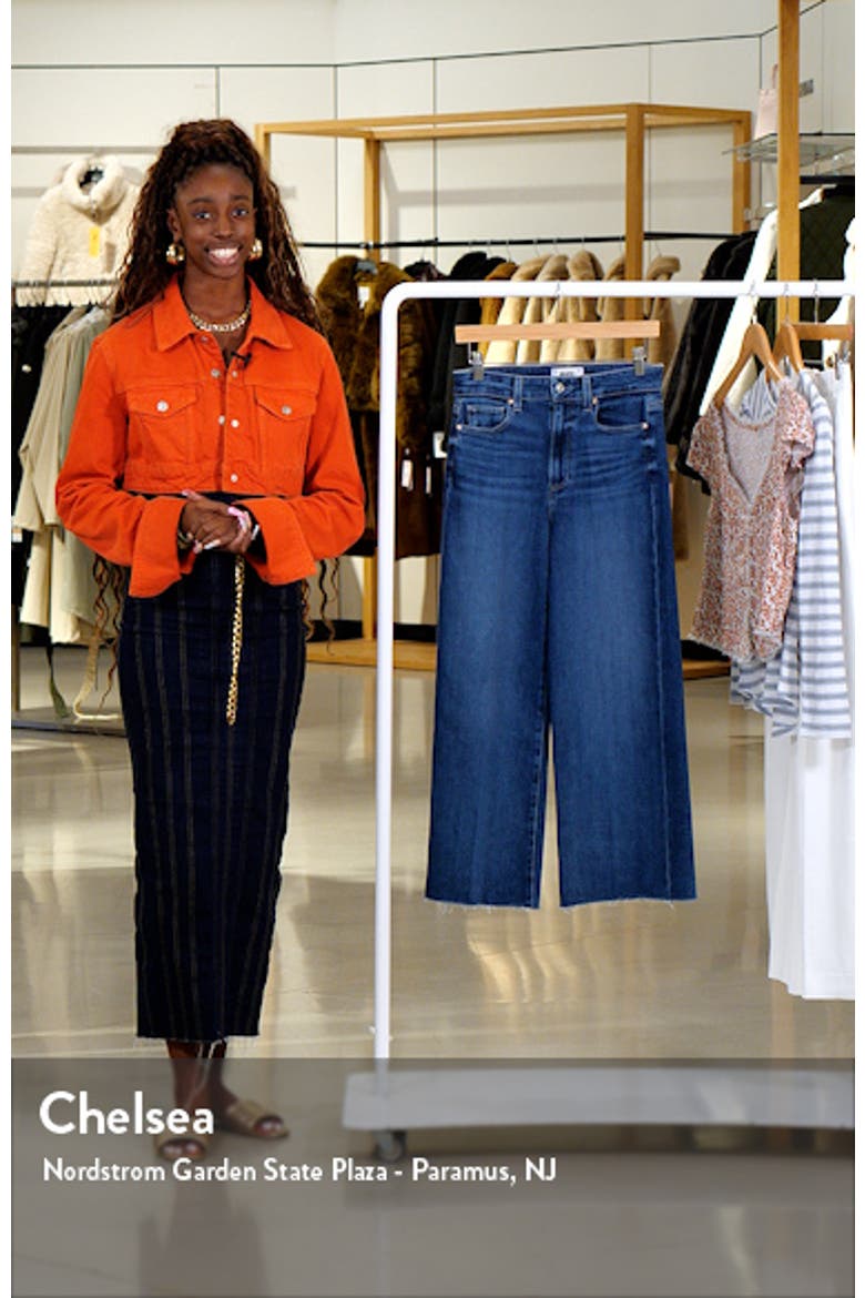Anessa Raw Hem Wide Leg Crop Jeans video